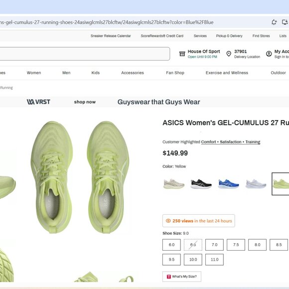 Pristine Asics Gel-Cumulus 27 Lite-Show Women Size 9 running/walking - Picture 8 of 8